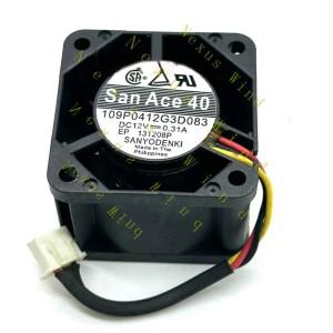 LFOR Sanyo Denki 109P0412G3D083 DC 12V 0.31A 40x40x28mm 3선 서버 냉각 팬