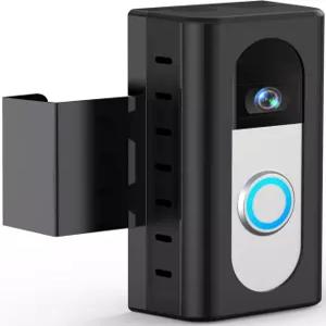 QIBOX 방지 비디오 초인종 마운트 4/3/3 Plus/2/1/ 2020년 출시 조정 가능한 노드릴 마운팅 브래킷 웨지