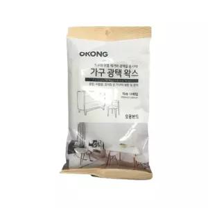 오공 가구 목재 광택 오염제거 세정용 왁스 티슈 12p