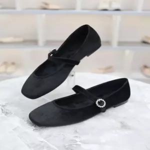 엘린 벨로아 기모안감 밴딩 플랫 슈즈 1.5cm BLMD500110_GN