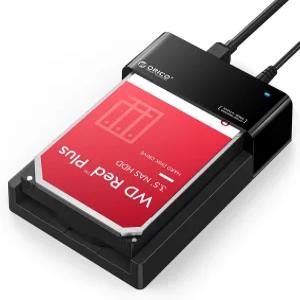 2.5인치 또는 3.5인치 HDD 최대 24TB SSD를 위한 ORICO 외장 USB 3.0-SATA 하드 드라이브 레이 플랫 도킹