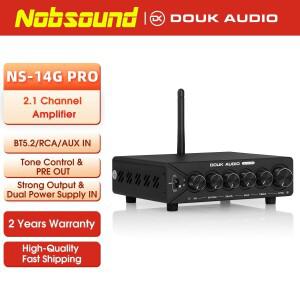 Nobsound NS-14G-PRO 하이파이 2.1 채널 블루투스 디지털 앰프, 서브우퍼 스테레오 오디오 전력 증폭기, TP