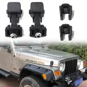 수케미치 OEM TJ 후드 래치 1997-2006 지프 랭글러 액세서리용 오리지널 팩토리 키트 1쌍 블랙