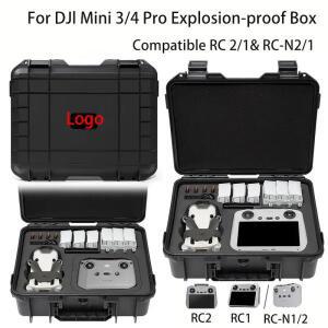 DJI 미니 3/4Pro 케이스 4 프로 방폭 가방 휴대용 방수 상자 하드 쉘 대용량