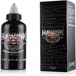 HAWINK 블랙 타투 잉크 4온스 120ml 친화적인 안료 용품 농축 TI203-120-002