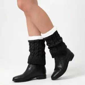리나 도톰기모 숏 레그워머(블랙) (22cm)겨울 발워머