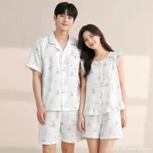 귀여운 폴리 주름지 요트나염 커플 잠옷세트 WP8903T MP8903B