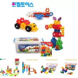 한립토이스 해피 미니 사각 블럭 220pcs/조립/블록/어린이/키즈/가정/유아/놀이/장난감/와플/창작/가벼운