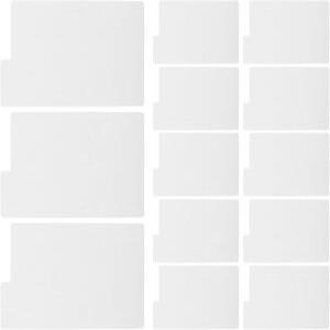 FRCOLOR 흰색 PVC 소재의 레코드 앨범 구분 3개 세트로 서류와 비닐 정리에 최적화된 북 디바이더 DIY