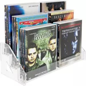 메이레코드 3단 투명 아크릴 CD/DVD 디스플레이 랙 비닐 보관 스탠드 홀더 캐스케이드