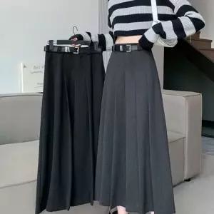 [하프클럽/]벨트포함 핀턱 여자 2color 주름치마 롱 플리츠 롱스커트
