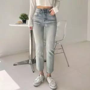 [하프클럽/]여성 하이웨스트 일자 트렌디 캠퍼스룩 데님팬츠