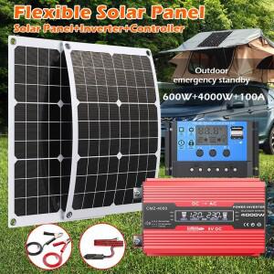 4000W 올인원 태양광 발전기 (100A MPPT 및 110V/220V AC 지원) | 오프그리드용 전문가용 휴대용 발전소
