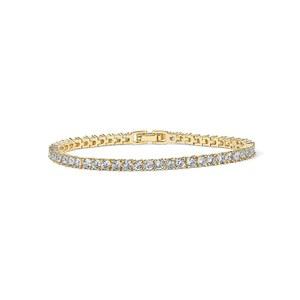파보이 14K 테니스 도금 큐빅 골드 클래식 3MM 지르코니아 woman 팔찌