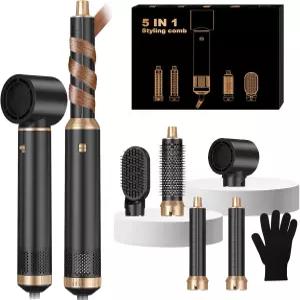 드라이어 브러시 5 in 1 음이온 헤어 세트 업그레이드 핫 에어 스타일러 컬링 랩 컬러 언 스타일링 도구