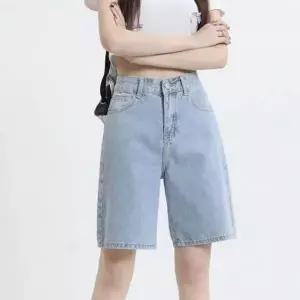 [하프클럽/]진캐주얼 여성 조거 와이드 반바지 데일리룩 데님팬츠