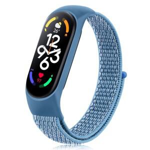샤오미호환 Mi Band 7 6 5 용 나일론 스트랩 Amazfit Smartwatch 액세서리 팔찌 교체 시계 밴드 조절 식 손