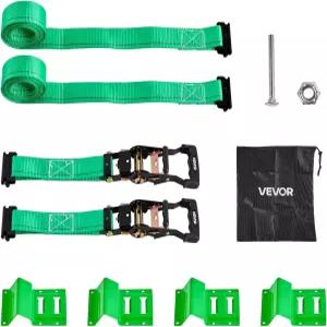 VEVOR 휠 초크 타이다운 키트 스타일 트레일러 스트랩 버클이 있는 자동차 브레이크 강도 4380파운드 및
