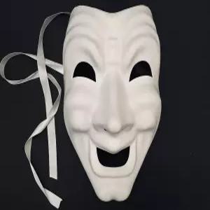 MASQ 블랭크 DIY 가면극 코미디 비극 마스크 남녀 공용 성인 공연 놀이 할로윈 복장 또는 데코