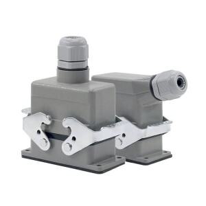 헤비 듀티 커넥터 HDC-HE-010-1/2/3/4 F/M 10핀 나사 연결 400V/500V 16A 산업용 직사각형 플러그