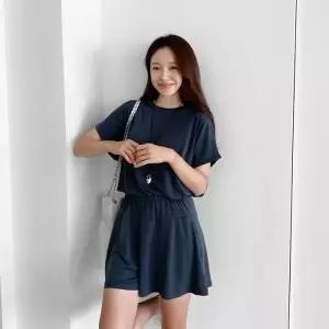 여자 캐주얼 데이트룩 루즈핏 치마바지 세트