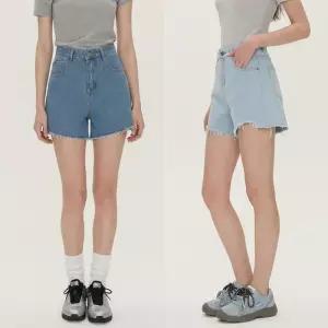 여자 여름 데일리 하이웨스트 컷팅 데님 팬츠