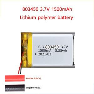803450 GPS 네비게이터 블루투스 헤드셋 카메라 비디오 게임 컨트롤러 용 3.7V 1500mAh 폴리머 리튬 충전식