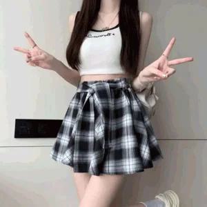 [하프클럽/]리본 여름 미니 편안한 데일리룩 치마