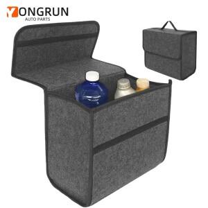 1pc 자동차 수납함 펠트 상자 어두운 회색 안티 슬립 도구 수건 액세서리 범용 접이식