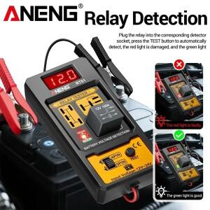 ANENG 11-25V 자동차 배터리 체커 LED 표시등 릴레이 진단 범용 테스터 전압 RT01