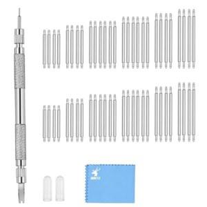 JOREST 시계 스프링 바 도구, 스트랩 교체용 수리 키트, 링크 제거 사용 설명서 포함, 56PCS(16-26MM)