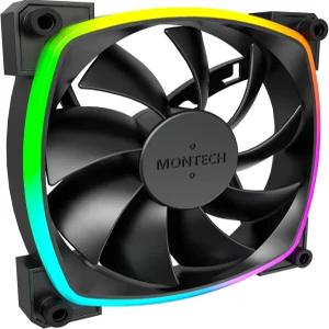 Montech AX 120 ARGB 팬 1600PWM 하이엔드 내구성 무소음 성능 놀라운 디자인 120mm 블랙