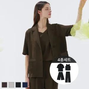 데일리 썸머 셋업 4종(자켓+이너+팬츠+큐롯팬츠)