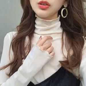 목티 레이어드 시스루 망사 폴라티 이너웨어