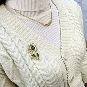해바라기 코사지 브로치 여성용 선물용 패션소품 해바라기코사지 꽃브로치 코사지브로치