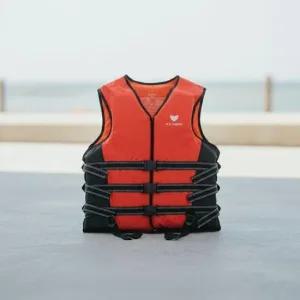 성인용 오렌지 물놀이 구명조끼 XL 부력보조복 안전조끼