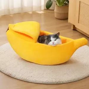 고품질 강아지 고양이 반려동물 바나나 방석 쿠션 숨숨집 하우스 ...