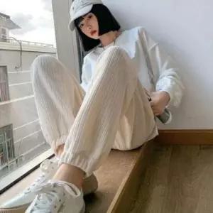 기모바지 조거바지 여자바지 밴딩바지 밴딩 캐주얼 바지 기모