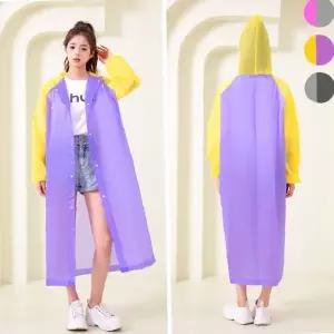 배색 트렌치 레인코트 다회용 골프 우비 고급 방수 자켓