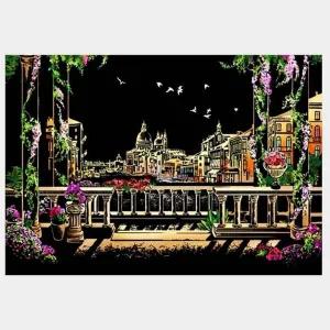 [골드스마일]B -06 드로잉 스크레치종이 VENICE 베니스 베네이차 이탈리 (5봉 묶음)