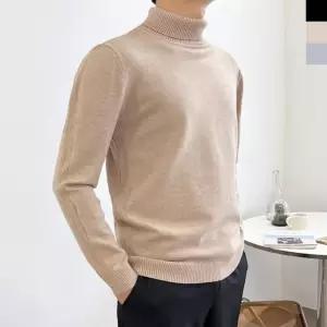 보들보들한 촉감 남성 목폴라 니트 슬림핏 남자목티