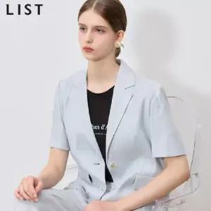 [리스트(LIST)] 고품격 린넨 백 슬릿 셋업 재킷 (택가격: 268000원)