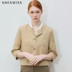 [쉬즈미스(SHESMISS)] 고품격 린넨 라운드넥 재킷 (택가격: 278000원)