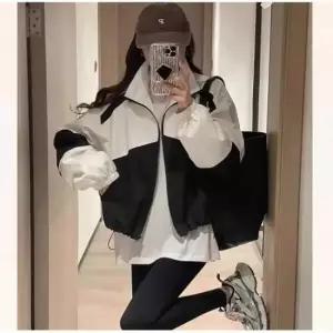 셀럽하우스 여성 봄 가을 간절기 아우터 배색 바람막이 얇은 점퍼
