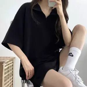 셀럽하우스 여성 루즈핏 반집업 아노락 상하의 반팔 반바지 세트