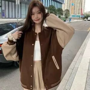 셀럽하우스 여성 여유핏 겨울 아우터 기모안감 야구점퍼 항공점퍼