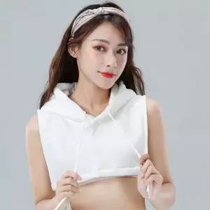 [RIZPICK]페이크 후드 넥 레이어드 티 받쳐입는 가짜 후드 티셔츠