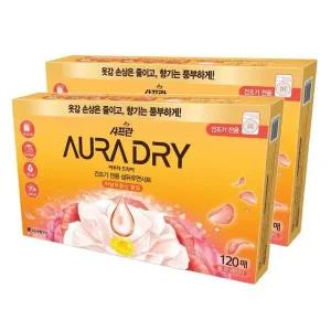 [셀러허브][샤프란] 샤프란 아우라 드라이 윌유메리미 건조기 시트 120매 x 2개 (S15236380)