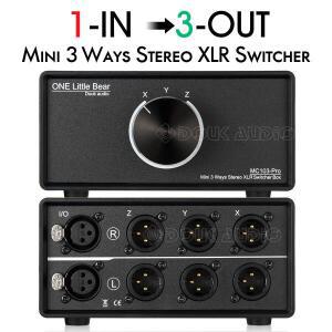 MC103-3M 리틀 베어 1입력 3출력 3웨이 XLR 밸런스드 오디오 컨버터 스테레오 패시브 셀렉터 스위처
