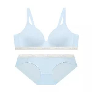 게스언더웨어 스트라이프 스파크밴딩 노와이어 브라 햄팬티 세트 GFWBR313LBU